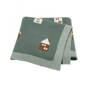 بطانية أطفال (بيوت-خضراء)